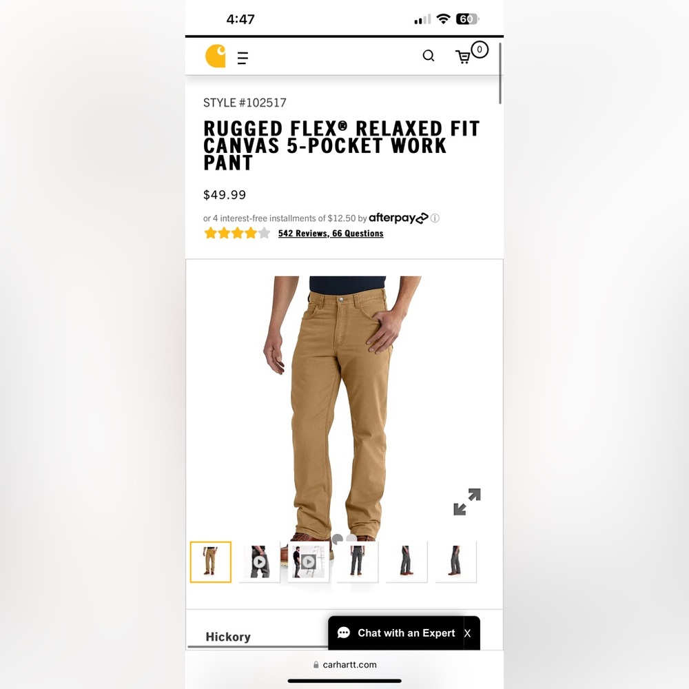 Carhartt Rugged Flex Relaxed Fit Canvas 5-pocket work pants